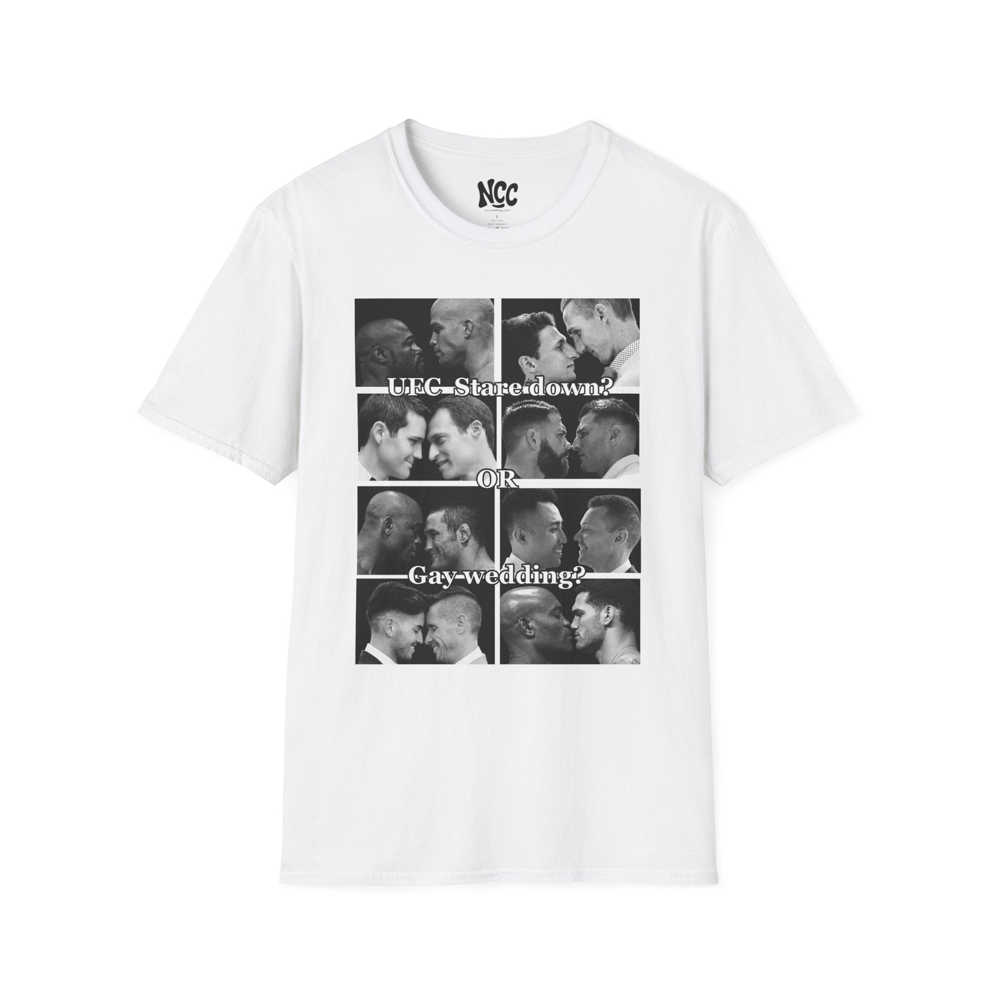 UFC staredown OR Gay wedding tee